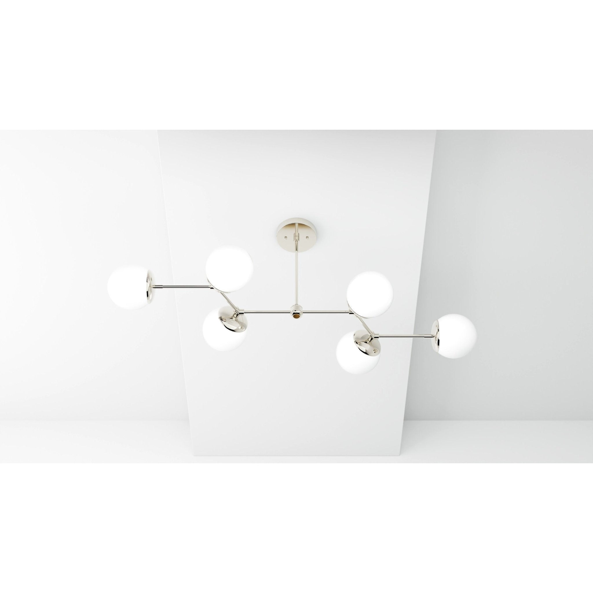 Kate McEnroe New York Ana - Modern Glass Globe 6 Light Linear Chandelier Kitchen IslandChandeliersku - 47116356911350