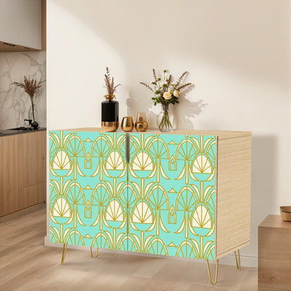 Kate McEnroe New York Art Deco Credenza, Mid Century Modern Geometric Sideboard, 1920s Glam Storage CabinetStorage CabinetsAaUdcK1Mme