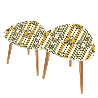 Kate McEnroe New York Art Deco Geometric Nesting Tables, Retro Side Table SetNesting TablesQW4pIGnH2g