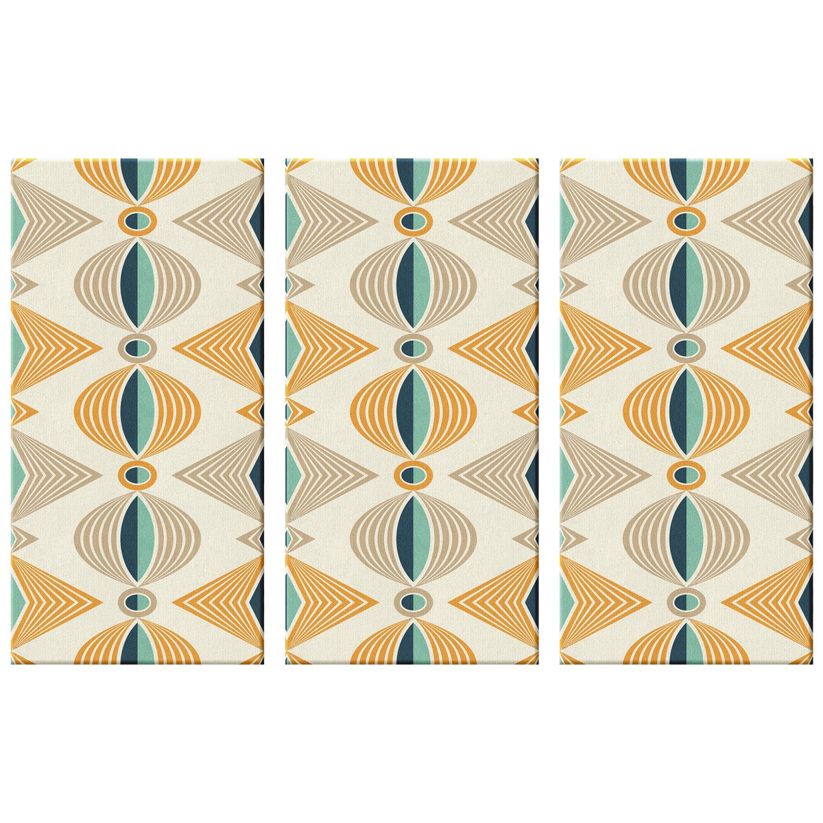 Art Deco Mid Century Modern Wall Art Set, 3 Piece Retro Geometric Canv ...