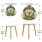 Kate McEnroe New York Art Deco Stained Glass Style Geometric Retro Nesting TablesNesting TablesxFGUhiIrP0