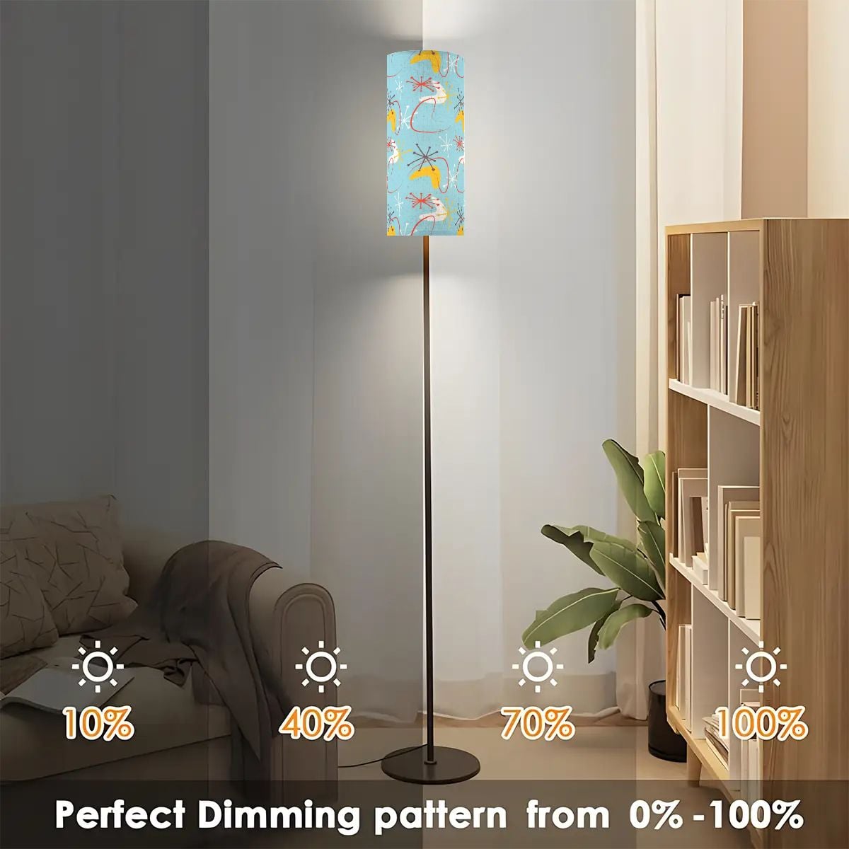 Kate McEnroe New York Atomic 50s Boomerang Starburst Mid Century Slim Standing Floor LampSlim Floor LampslsjpnO5dq2