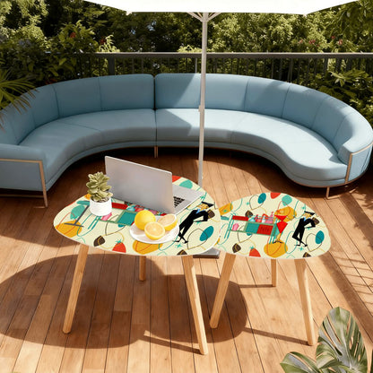 Kate McEnroe New York Atomic Age Bar Lounge Design Nesting Tables, Mid Century Modern Cocktail Party FurnitureNesting TablesnxPFDeNkezOlt