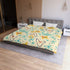 Kate McEnroe New York Atomic Age Boomerang Duvet Cover, 1950s Mid Century Modern Bedding in Cream, Aqua and Mustard - KM13849923Duvet Covers26772420656914812653