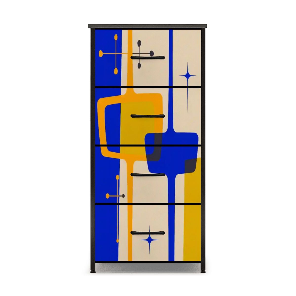 Kate McEnroe New York Atomic Age Retro Abstract Starburst Mid Century Modern 4 Drawer DresserDressersrch7Zpfmuh