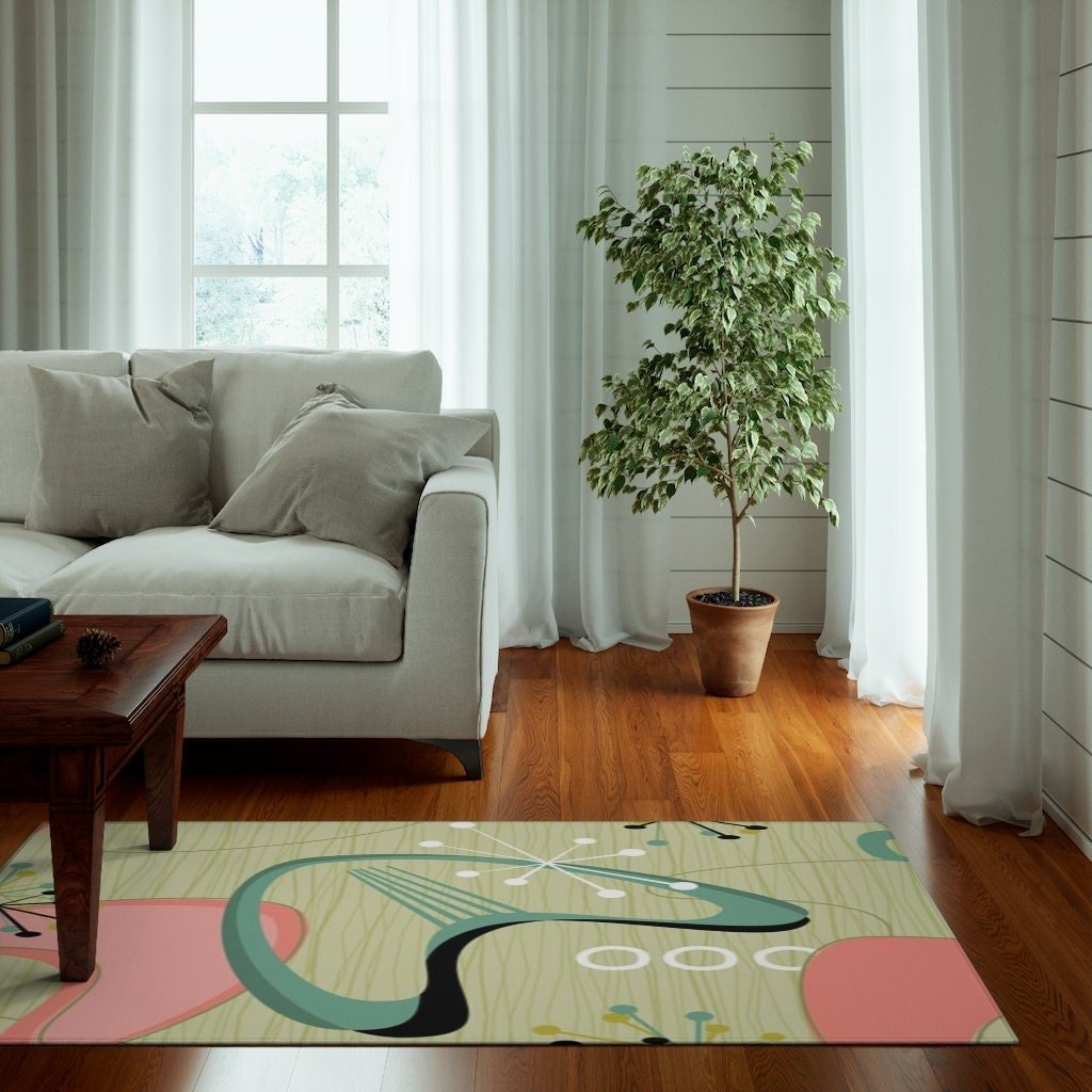 Kate McEnroe New York Atomic Boomerang Mid Century Modern Area RugRugs18774938132495502390