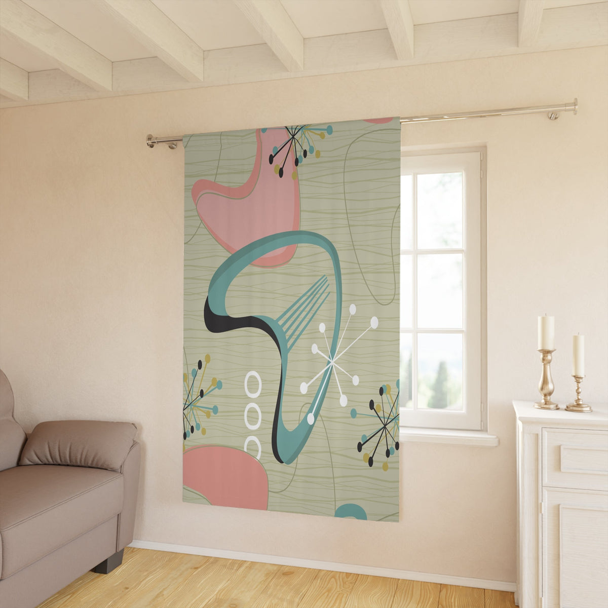 Kate McEnroe New York Atomic Boomerang Mid Century Modern Blackout CurtainWindow Curtains12098345995879732296