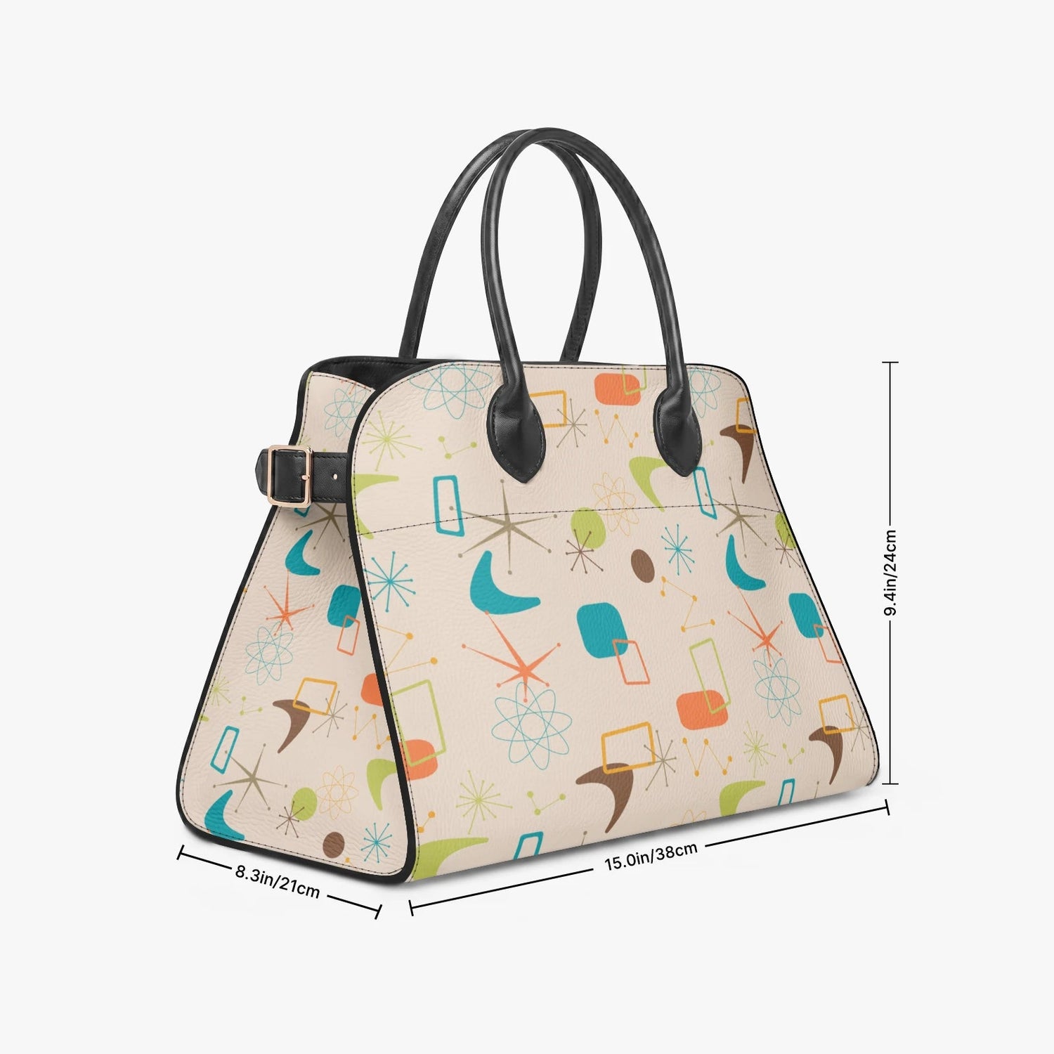 Kate McEnroe New York Atomic Boomerang Mid Century Modern Handbag, Retro Top Handle ToteHandbagscsgcec0e_001
