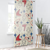 Kate McEnroe New York Atomic Boomerang Mid Century Modern Window CurtainsWindow CurtainsW3D-ATO-RED-BO1