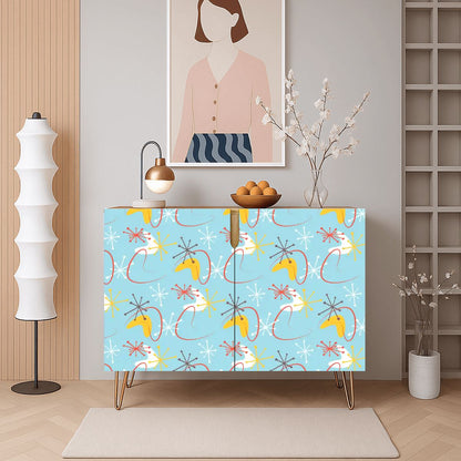 Kate McEnroe New York Atomic Boomerang Retro Starburst Mid Century Modern Storage CabinetStorage CabinetsUlrOgQibgj
