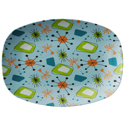 Kate McEnroe New York Atomic Boomerang Serving Platter, Teal, Mint Green Mid Century Modern TrayServing Platters9727