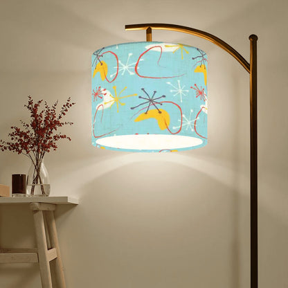 Kate McEnroe New York Atomic Boomerang Starburst Mid Century Modern Aqua Arc Floor LampArc Floor Lampspc3Z8THetD