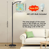 Kate McEnroe New York Atomic Boomerang Starburst Mid Century Modern Aqua Arc Floor LampArc Floor Lampspc3Z8THetD