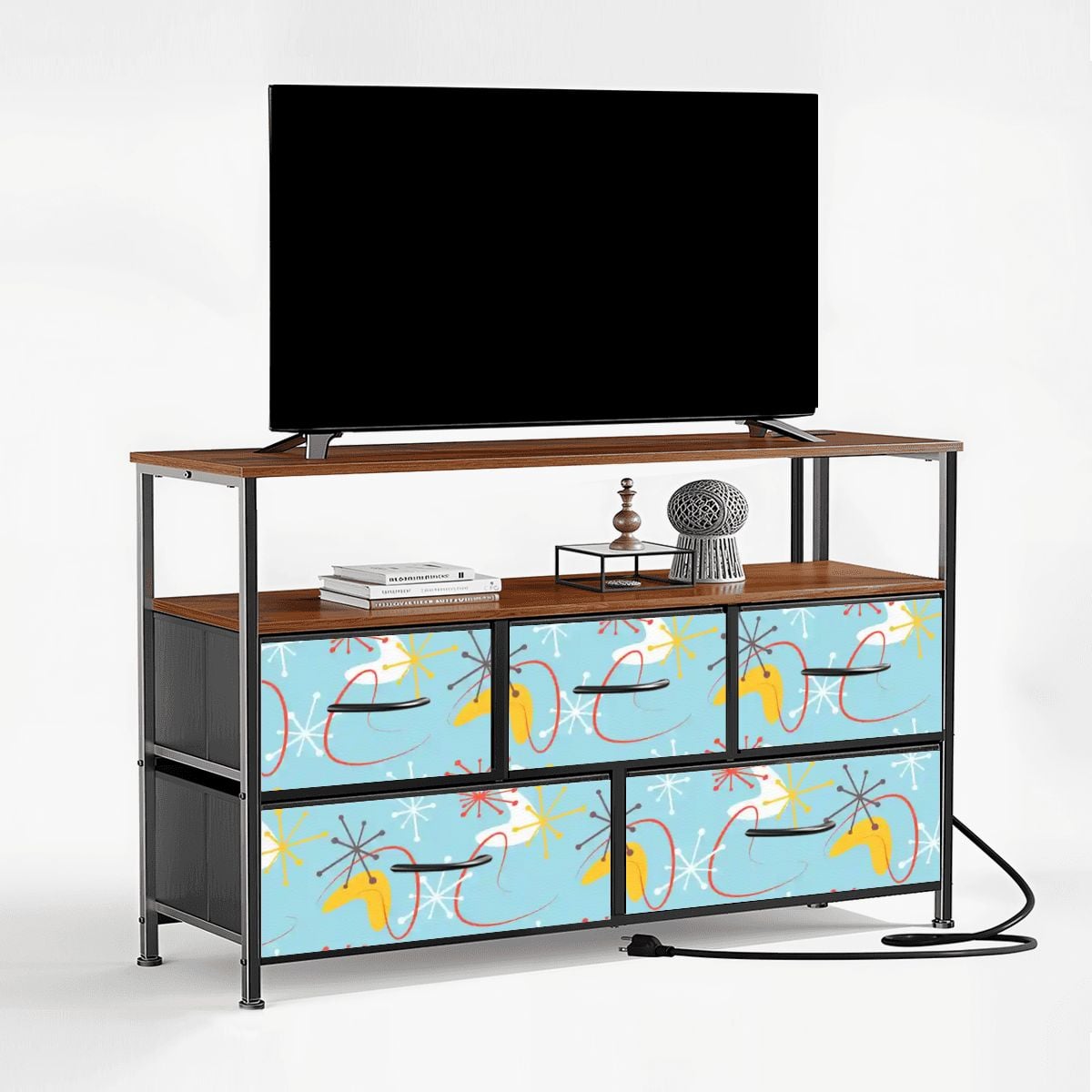 Kate McEnroe New York Atomic Boomerang Starburst TV Stand Retro Mid Century Modern StorageTV StandsG8BsA6dNjA