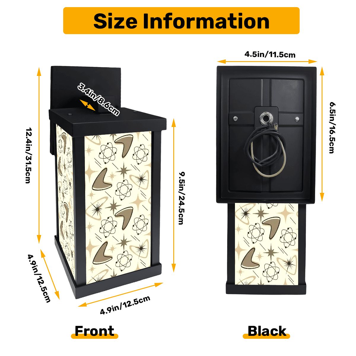 Kate McEnroe New York Atomic Boomerang Starburst Wall Sconce, Mid Century Modern Retro 50s Porch Light,Outdoor Wall Lightszs6B2X3na5