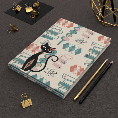 Kate McEnroe New York Atomic Cat 1950s Mid Century Modern Hardcover Journal NotebookJournals96307741083911491249