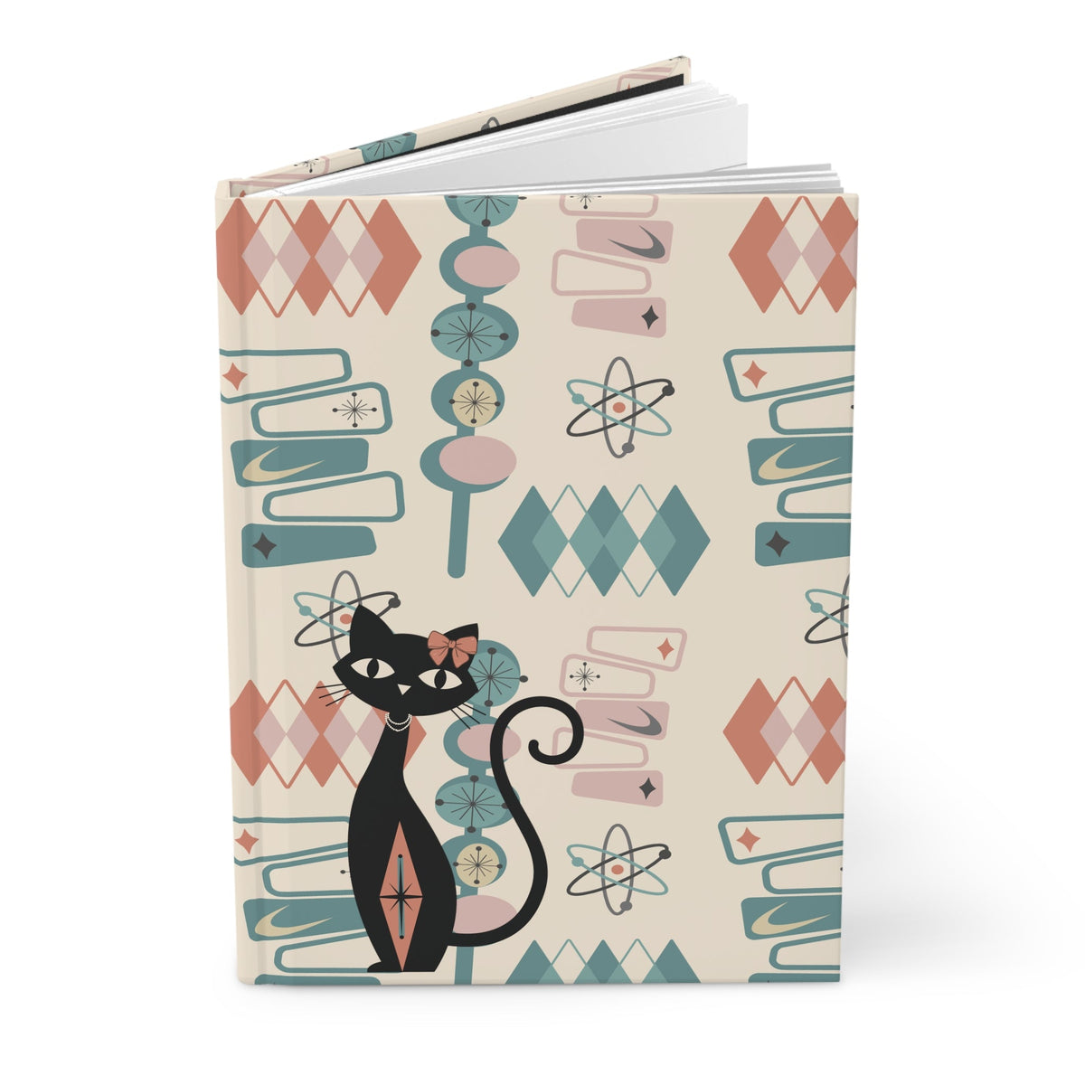 Kate McEnroe New York Atomic Cat 1950s Mid Century Modern Hardcover Journal NotebookJournals96307741083911491249