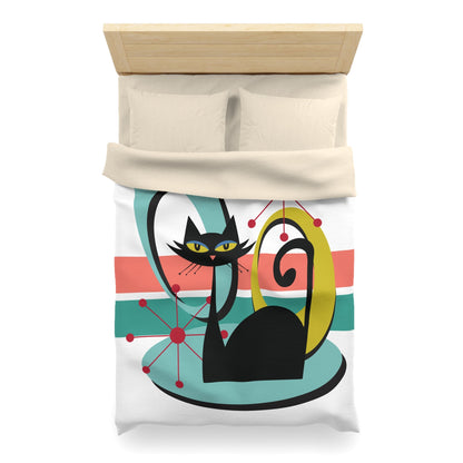 Kate McEnroe New York Atomic Cat 1950s Mid Century Modern Starburst Duvet CoverDuvet Covers15131855638340074328