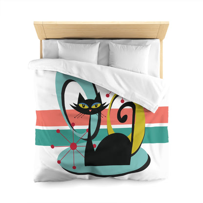 Kate McEnroe New York Atomic Cat 1950s Mid Century Modern Starburst Duvet CoverDuvet Covers15131855638340074328