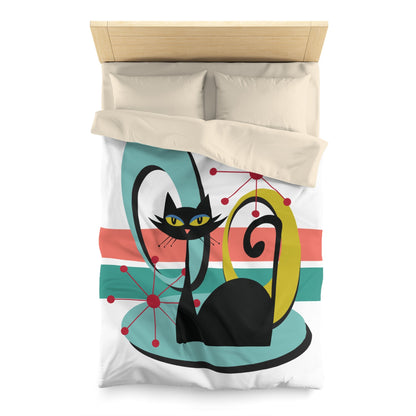 Kate McEnroe New York Atomic Cat 1950s Mid Century Modern Starburst Duvet CoverDuvet Covers15131855638340074328