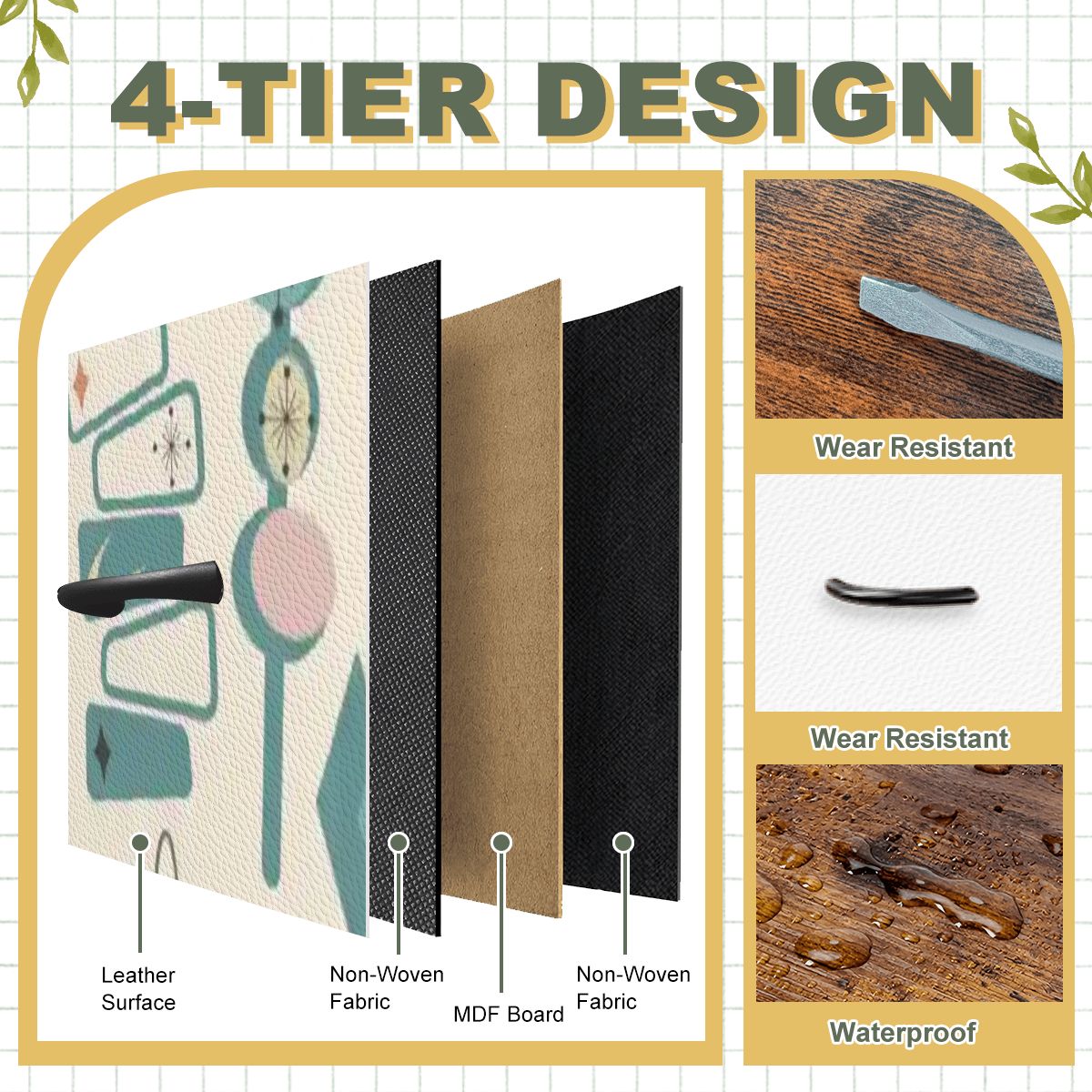 Kate McEnroe New York Atomic Cat 5 - Drawer TV Stand, Mid Century Modern Retro StorageTV Stands79SewOqmz3