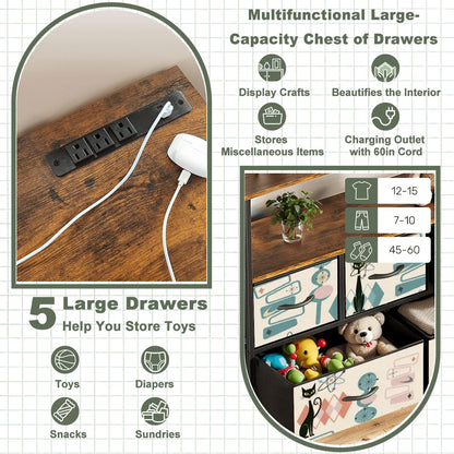 Kate McEnroe New York Atomic Cat 5 - Drawer TV Stand, Mid Century Modern Retro StorageTV Stands79SewOqmz3