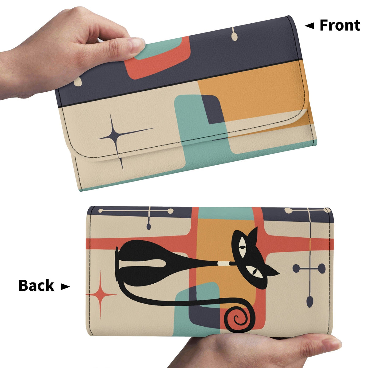 Kate McEnroe New York Atomic Cat 50s Mid Century Modern Trifold Clutch WalletWalletsY5E8GMVN-1