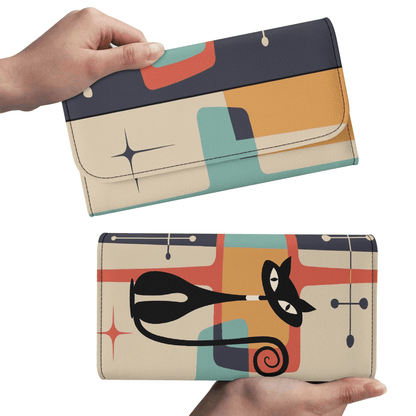 Kate McEnroe New York Atomic Cat 50s Mid Century Modern Trifold Clutch WalletWalletsY5E8GMVN-1