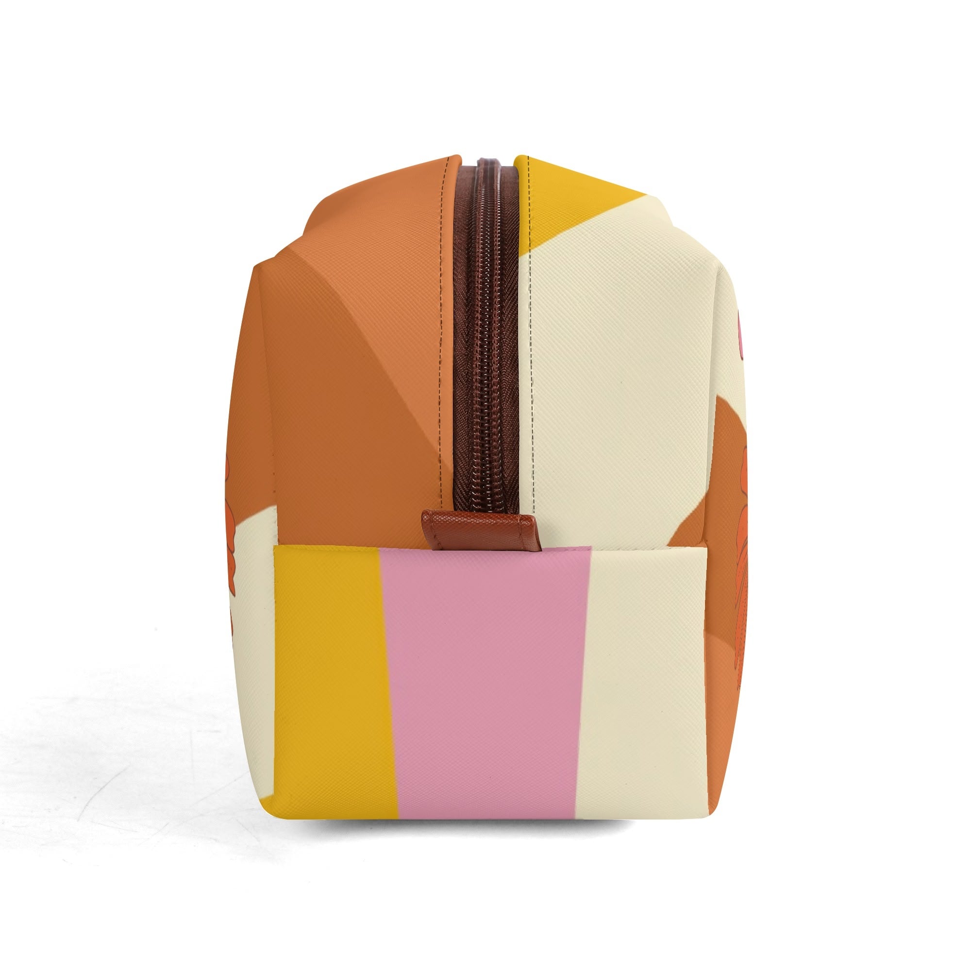 Kate McEnroe New York Atomic Cat 70s Flower Power Toiletry Bag, Retro Groovy Dopp Kit, Mid Century Modern Travel OrganizerCosmetic &amp; Toiletry BagsWLXV55XW - 1