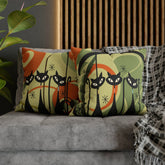 Kate McEnroe New York Atomic Cat 70s Geometric Abstract Throw Pillow Covers, Burnt Orange and Green Mid Century Style Living Room, Bedroom DecorThrow Pillow Covers10737580766034818644