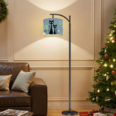 Kate McEnroe New York Atomic Cat Arc Floor Lamp, Mid Century Modern Retro LightingArc Floor LampsRayMMkkHEA