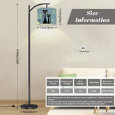 Kate McEnroe New York Atomic Cat Arc Floor Lamp, Mid Century Modern Retro LightingArc Floor LampsRayMMkkHEA