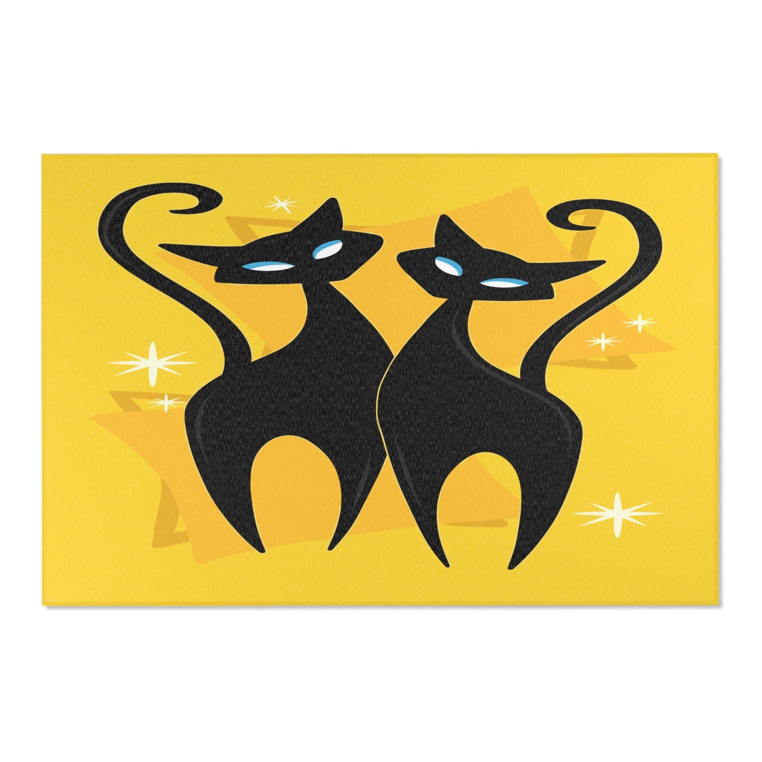 Kate McEnroe New York Atomic Cat Area Rug, Mid Century Modern Starburst, Retro Living Room, Dining Room, Bedroom Decor - KM13769923Rugs18481413401183776752