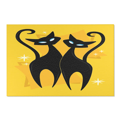 Kate McEnroe New York Atomic Cat Area Rug, Mid Century Modern Starburst, Retro Living Room, Dining Room, Bedroom Decor - KM13769923Rugs18481413401183776752