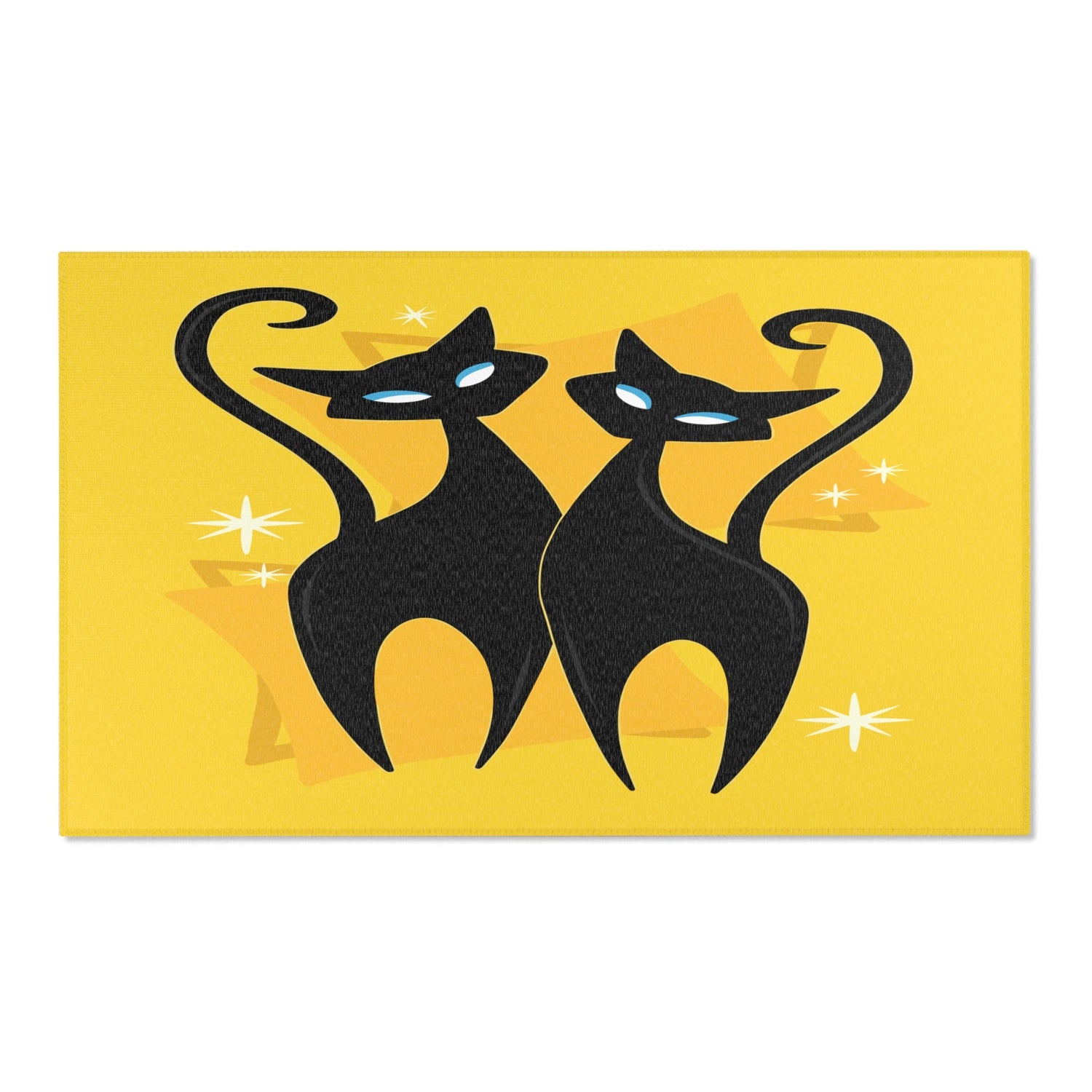 Kate McEnroe New York Atomic Cat Area Rug, Mid Century Modern Starburst, Retro Living Room, Dining Room, Bedroom Decor - KM13769923Rugs18880219506058908941