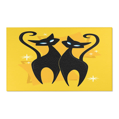 Kate McEnroe New York Atomic Cat Area Rug, Mid Century Modern Starburst, Retro Living Room, Dining Room, Bedroom Decor - KM13769923Rugs18880219506058908941