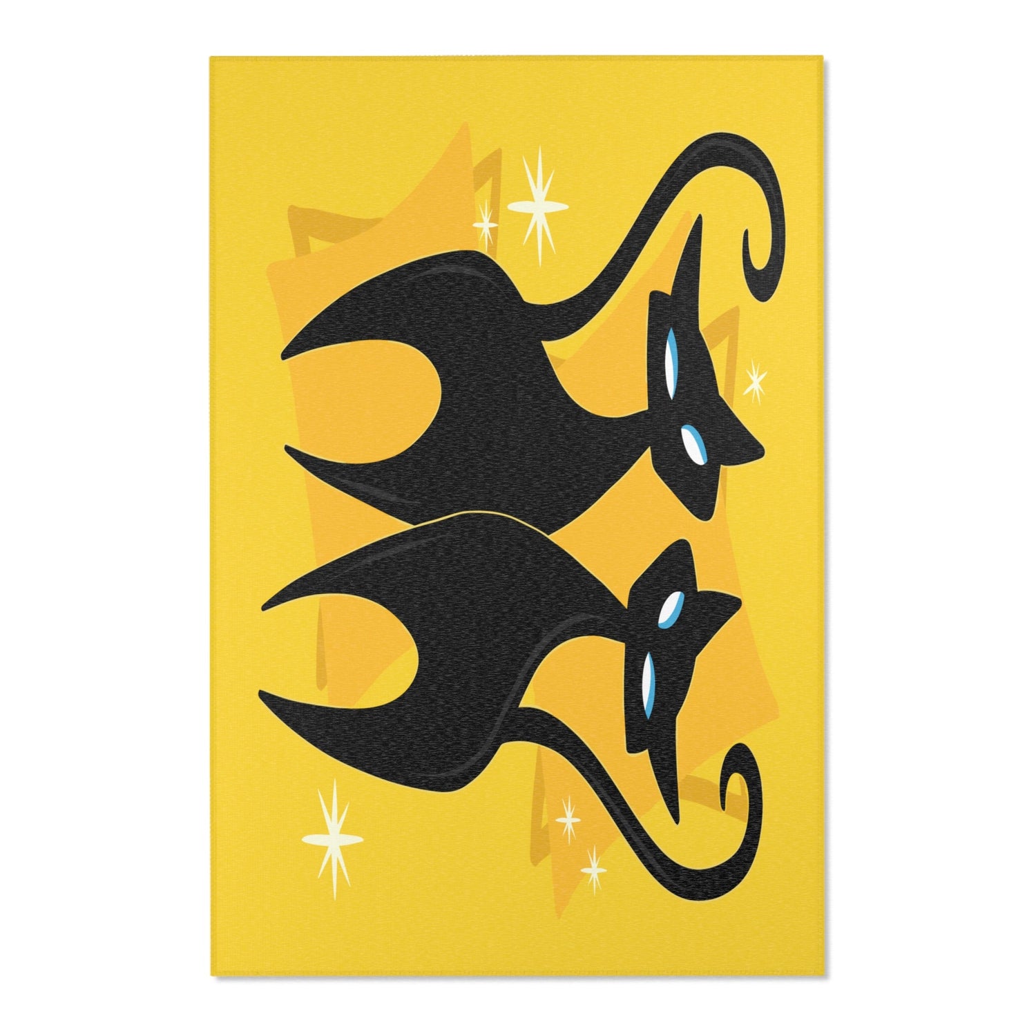 Kate McEnroe New York Atomic Cat Area Rug, Mid Century Modern Starburst, Retro Living Room, Dining Room, Bedroom Decor - KM13769923Rugs30372966389092951678