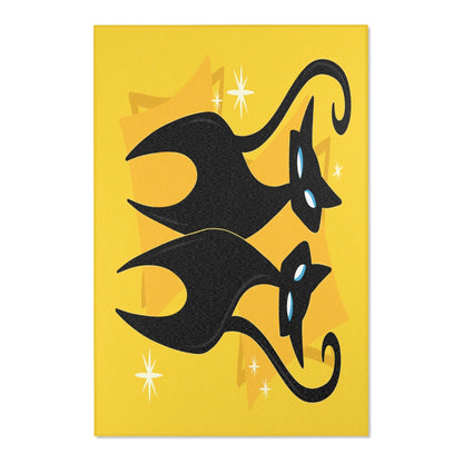 Kate McEnroe New York Atomic Cat Area Rug, Mid Century Modern Starburst, Retro Living Room, Dining Room, Bedroom Decor - KM13769923Rugs30372966389092951678