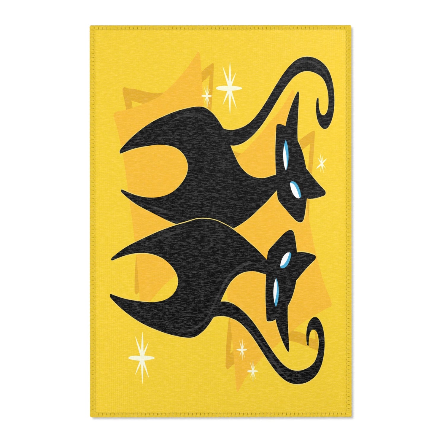 Kate McEnroe New York Atomic Cat Area Rug, Mid Century Modern Starburst, Retro Living Room, Dining Room, Bedroom Decor - KM13769923Rugs71787506452470895328