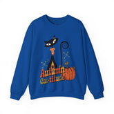 Kate McEnroe New York Atomic Cat Autumn Cat - titude Sweatshirt, Mid Century Modern Retro Fall Cozy PulloverSweatshirts98549699291940817061