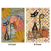 Kate McEnroe New York Atomic Cat Autumn Dish Towel Set, Mid Century Modern Retro Kitchen LinensDish TowelsNVO8R64Y - 1
