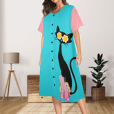 Kate McEnroe New York Atomic Cat Boho Chic MuuMuu LoungewearLoungewearD2876205