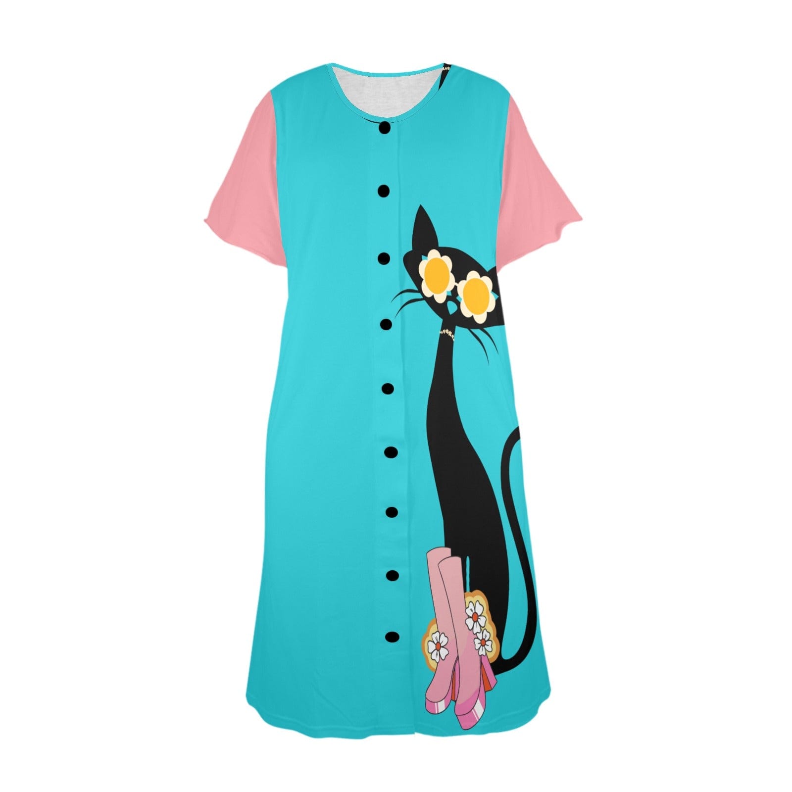 Kate McEnroe New York Atomic Cat Boho Chic MuuMuu LoungewearLoungewearD2876205