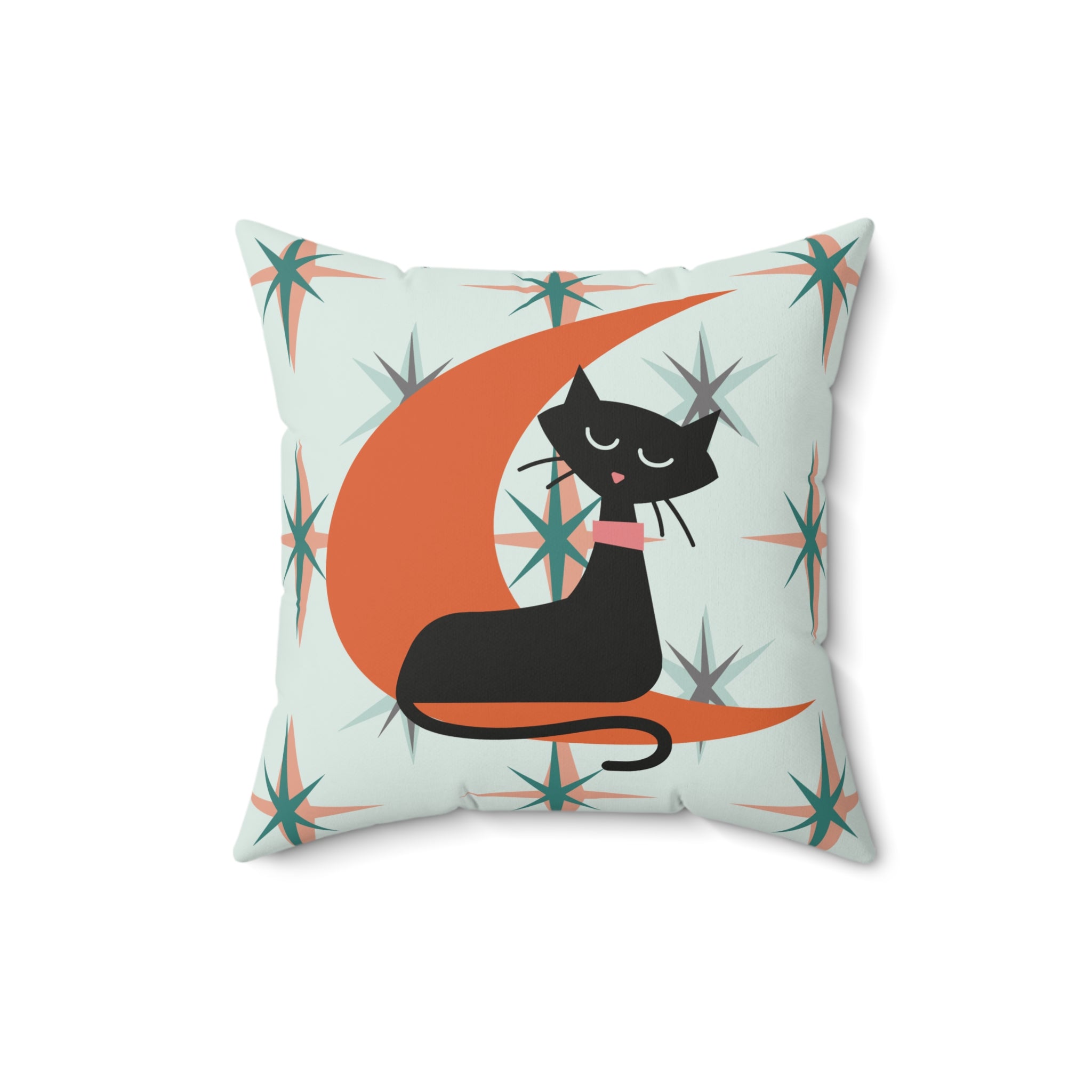 Kate McEnroe New York Atomic Cat Boomerang Pillow, Mid Century Modern Starburst Cushion, Retro MCM DecorThrow Pillows10063977001692911514