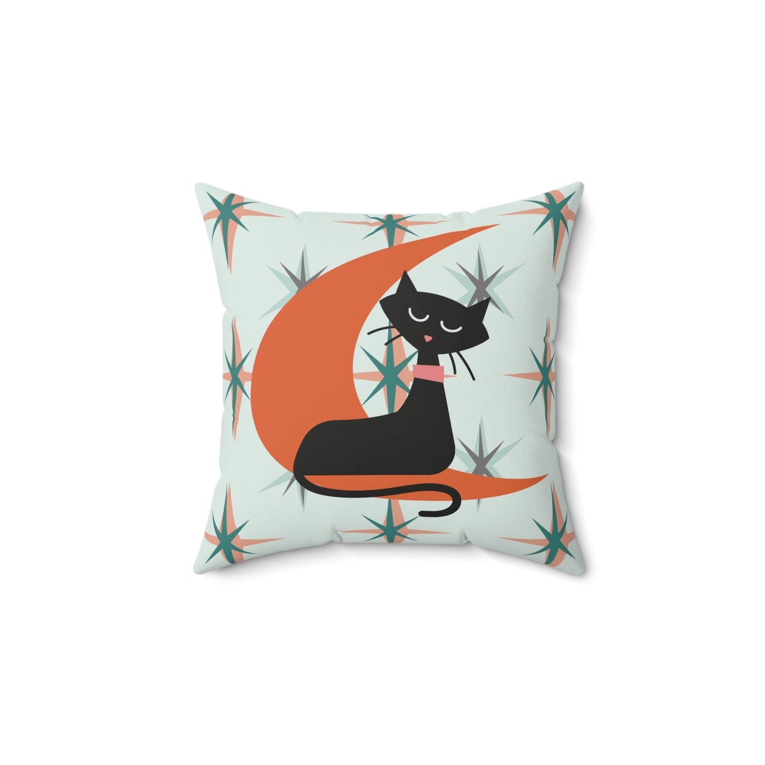 Kate McEnroe New York Atomic Cat Boomerang Pillow, Mid Century Modern Starburst Cushion, Retro MCM DecorThrow Pillows10063977001692911514