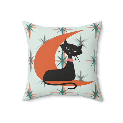 Kate McEnroe New York Atomic Cat Boomerang Pillow, Mid Century Modern Starburst Cushion, Retro MCM DecorThrow Pillows49767005391408731328