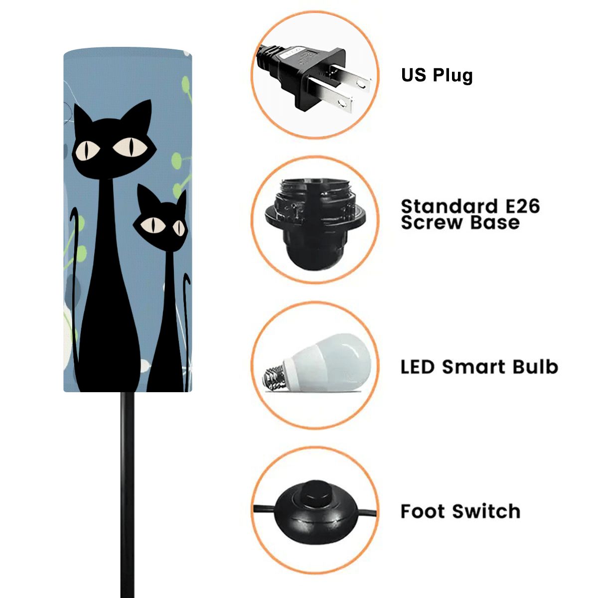 Kate McEnroe New York Atomic Cat Boomerang Starburst Slim Floor Lamp, Retro MCM LightSlim Floor LampsxsL9l7yotb