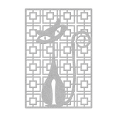 Kate McEnroe New York Atomic Cat Breeze Block Metal Wall Art, Kitsch Mid Century Modern DecorMetal Wall ArtMTS12SILVER