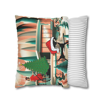 Kate McEnroe New York Atomic Cat Christmas Pillow Cover, Mid Century Modern Holiday AccentThrow Pillow Covers34000433377981699791