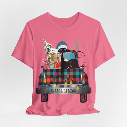 Kate McEnroe New York Atomic Cat Christmas Truck Retro Holiday T-ShirtT-Shirts11118826536073372148